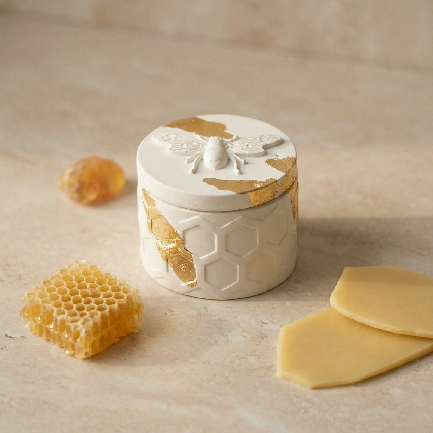 Golden Beeswax Signature – Sculpted Mineral Set (4 x 100g)