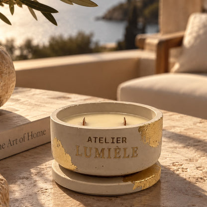 Wild Jasmine Bloom - Sculpted White Stone Vessel