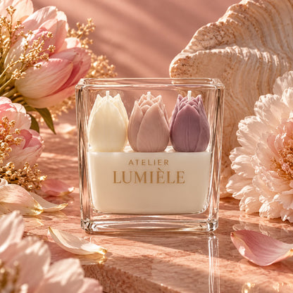 Tulips Square Vase,  650g.