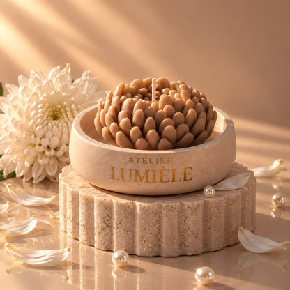 Chrysanthemum – Sculpted Mineral Vessel (200g)