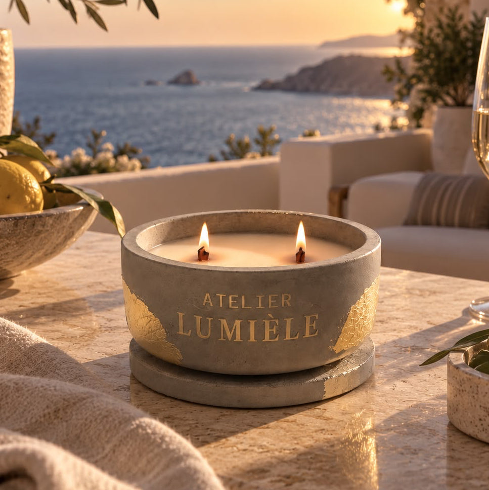 Citronella & Clove Repel – Sculpted Stone Vessel (200g)