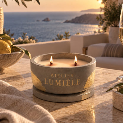 Citronella & Clove Repel – Sculpted Stone Vessel (200g)