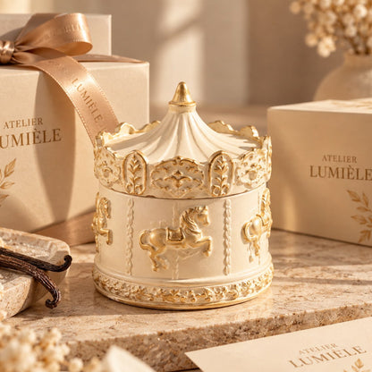 Carousel Antique – Hand-Sculpted Mineral Carousel (200g)