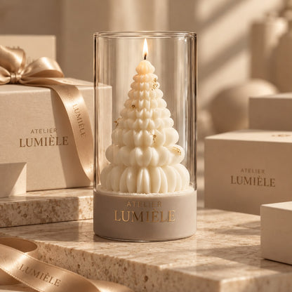 Christmas Tree Glass Vase,  580g.