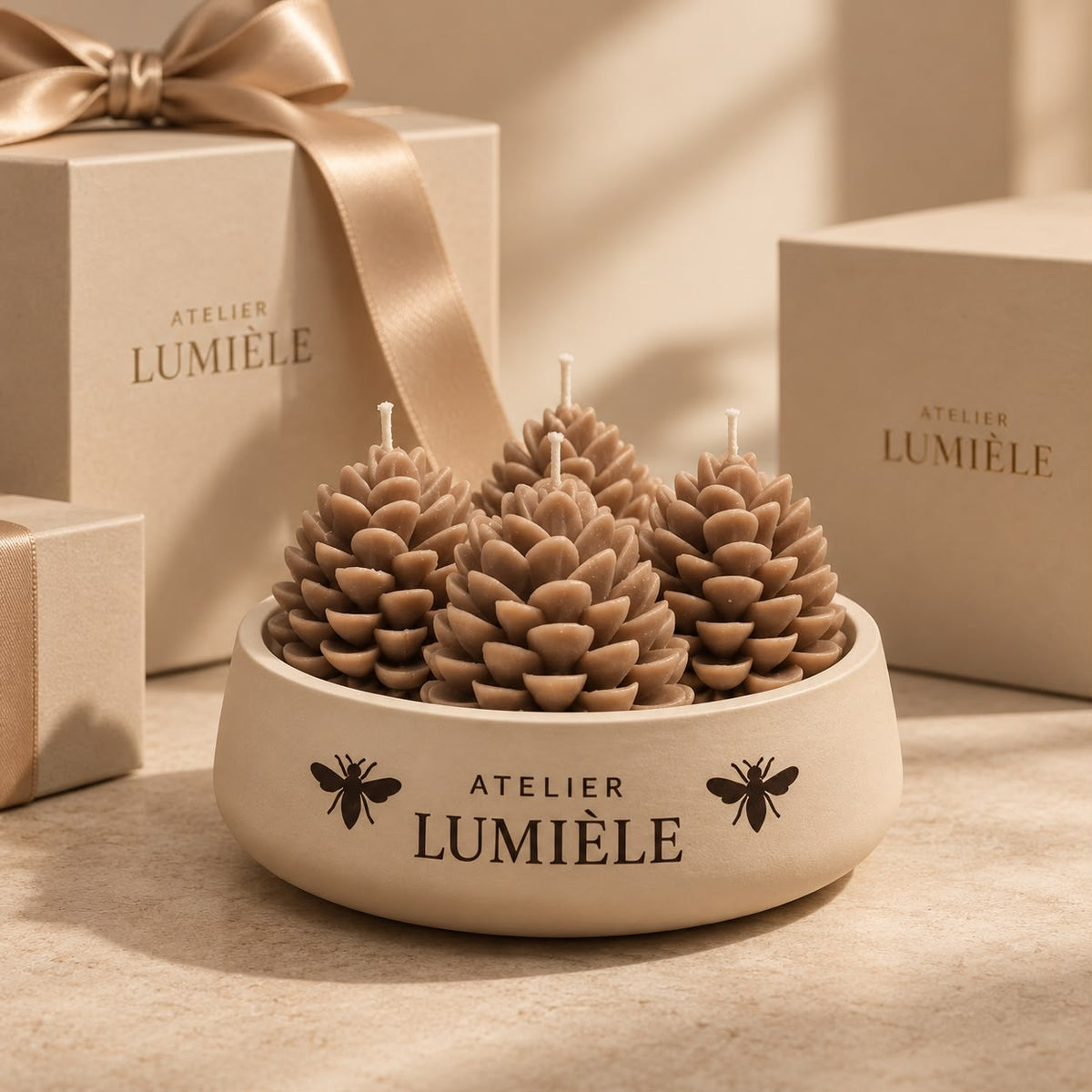 Pine - Sculpted Mineral Vessel – 900g