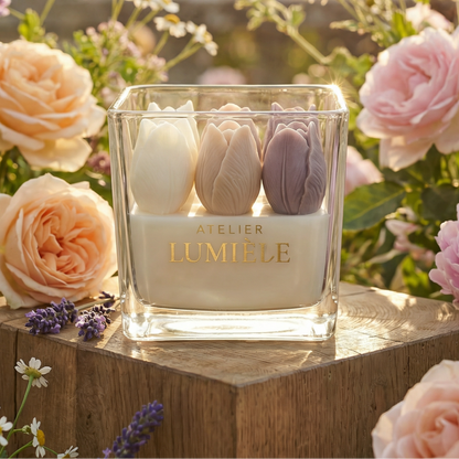 Tulips Square Vase,  650g.