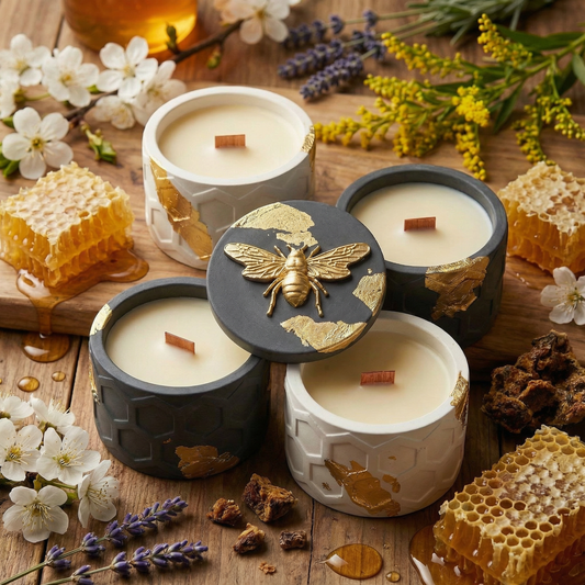 Golden Beeswax Signature – Sculpted Mineral Set (4 x 100g)